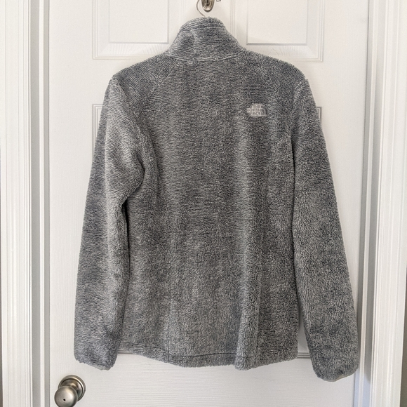 North Face Striped Fuzzy Grey Jacket - Picture 9 of 14